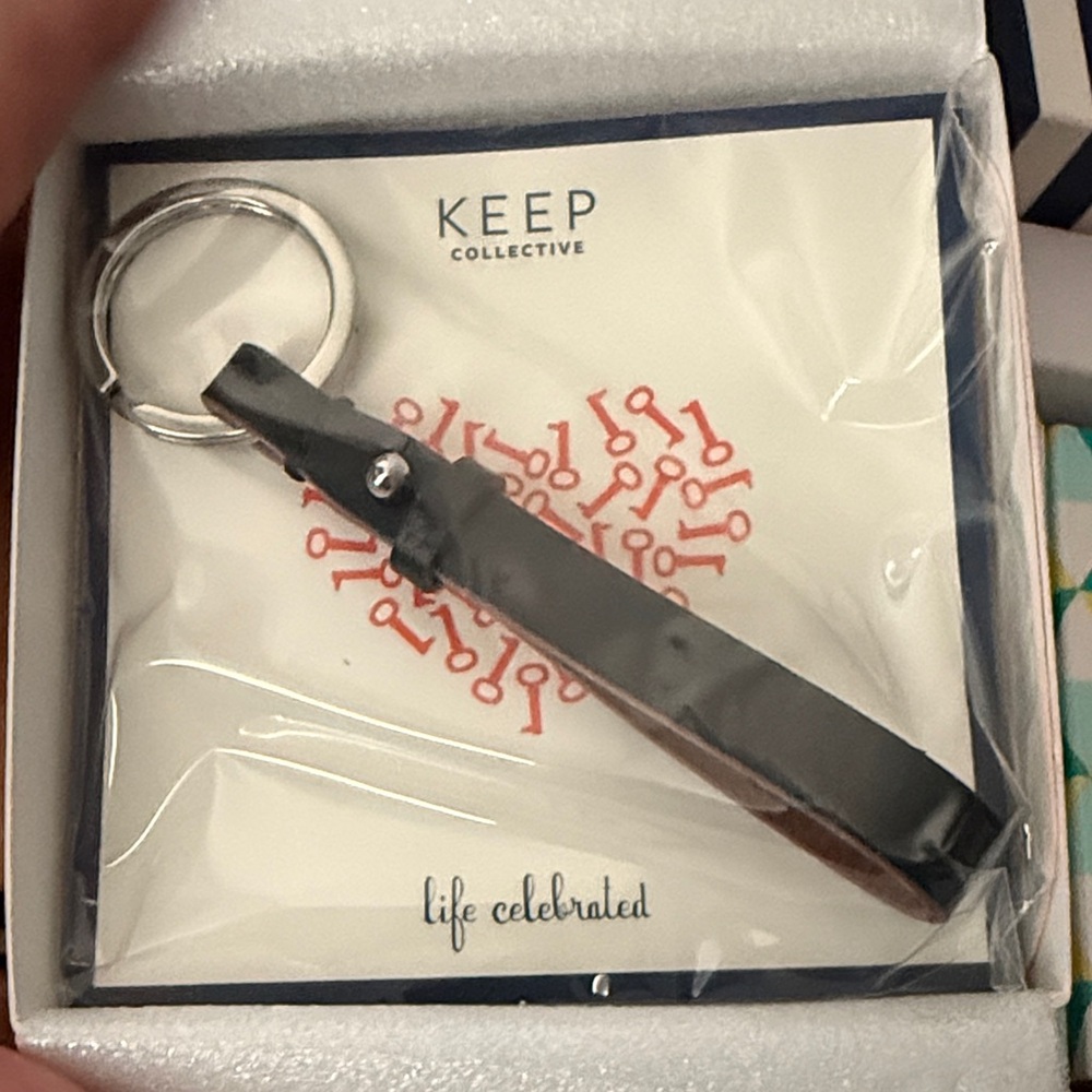 KEEP Collective Key Fob -black/nutmeg reversible add your favorite KEEP charms